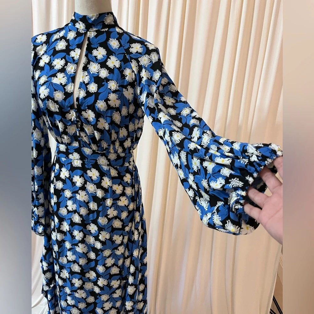 STAUD Danica Floral Long Sleeve Cut Out Maxi Dress - Picture 5 of 10